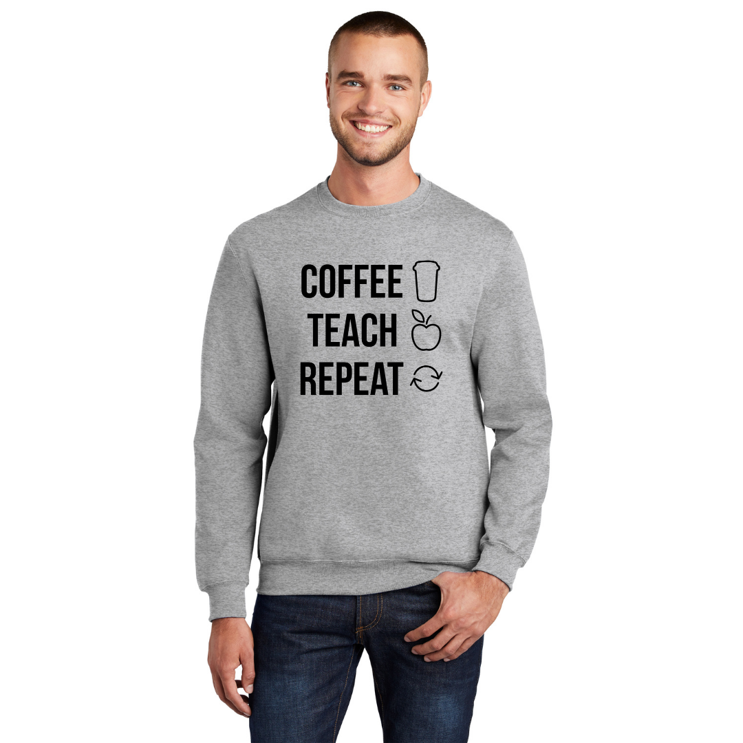 Sweat-shirt Café, Enseigner, Recommencer