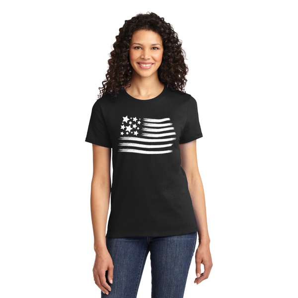 Distressed American Flag - Men's and Women's T-Shirts