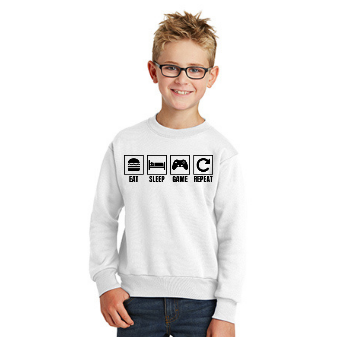 Manger, dormir, jouer, répéter - Sweat-shirt pour jeunes
