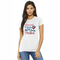 Besos y deseos de fuegos artificiales - Camiseta mujer