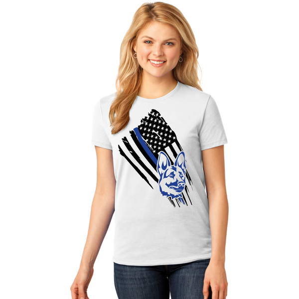 K9 American Flag- Men's and Women's T-Shirts