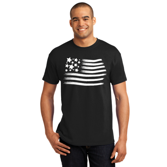 Drapeau américain en détresse - T-shirts pour hommes et femmes