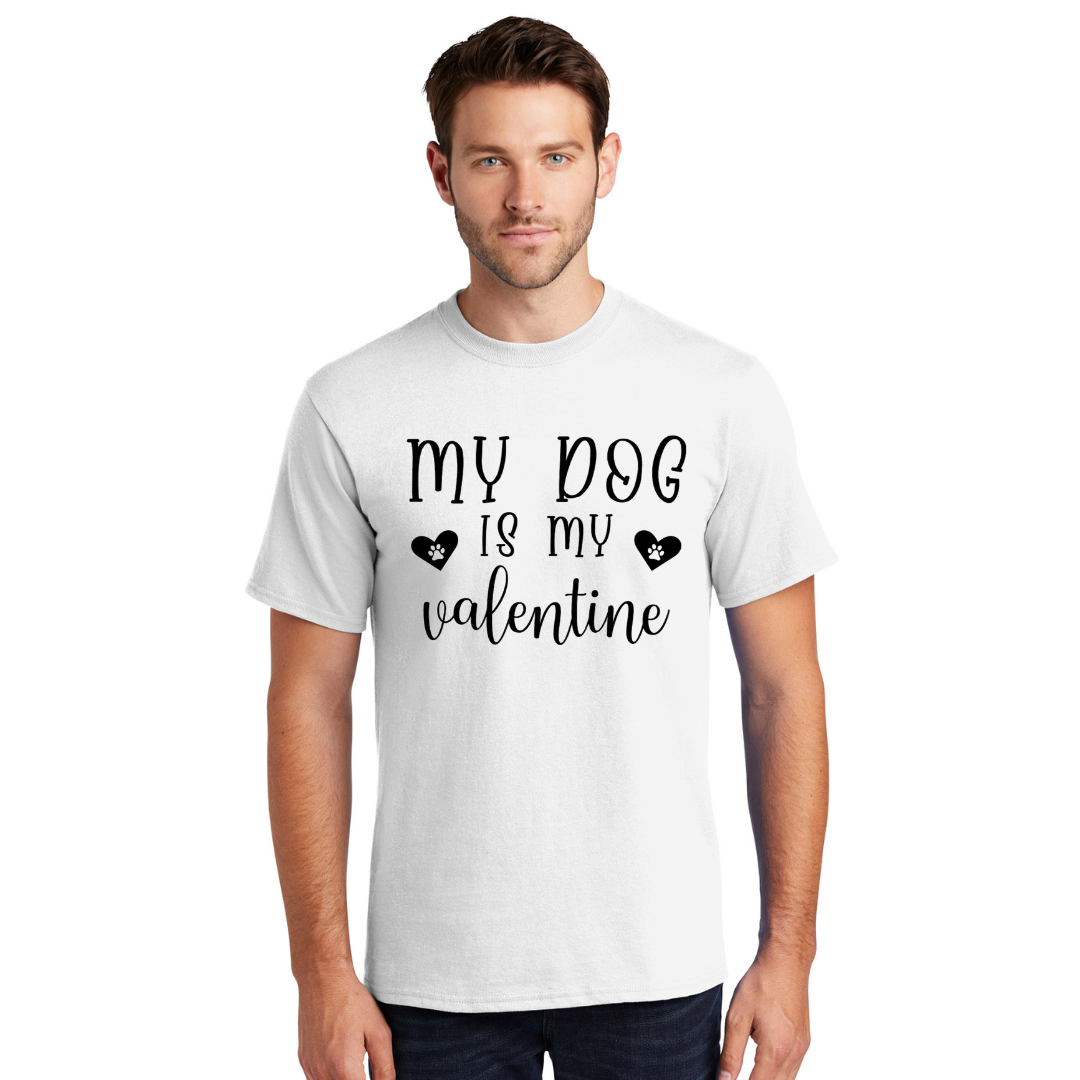 T-shirt « Mon chien est mon Valentin »