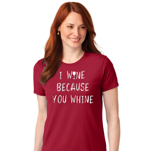 Je prends du vin parce que tu pleures - T-shirt pour femmes