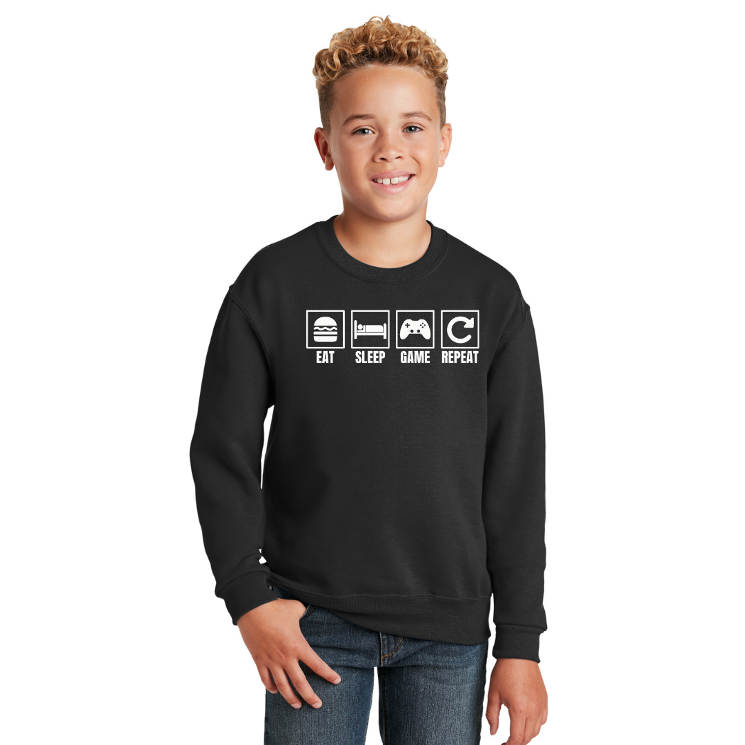 Manger, dormir, jouer, répéter - Sweat-shirt pour jeunes