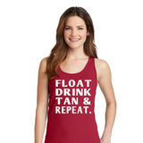 Float, Tan, Drink, Repeat - Women's Tank