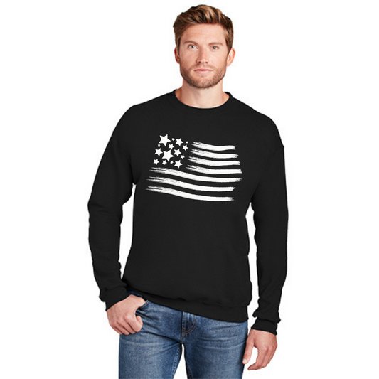 Distressed American Flag Sweatshirt
