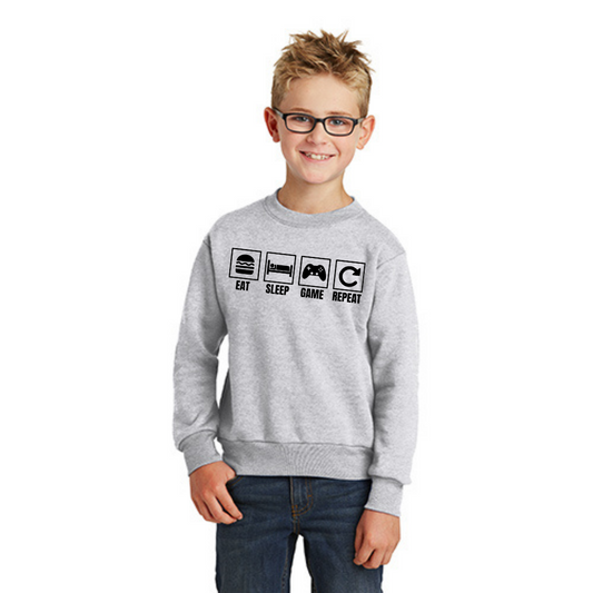 Manger, dormir, jouer, répéter - Sweat-shirt pour jeunes
