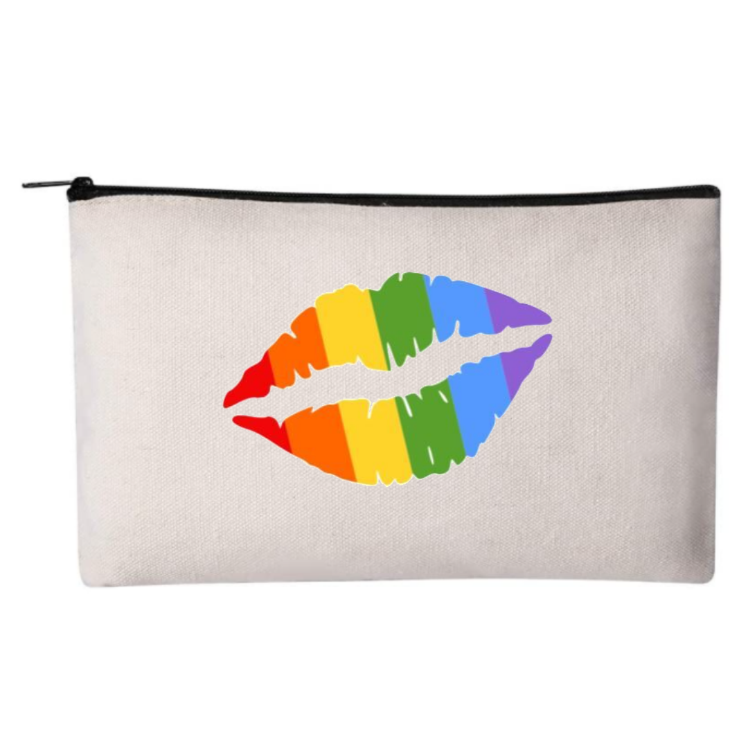 Trousse de maquillage lèvres arc-en-ciel